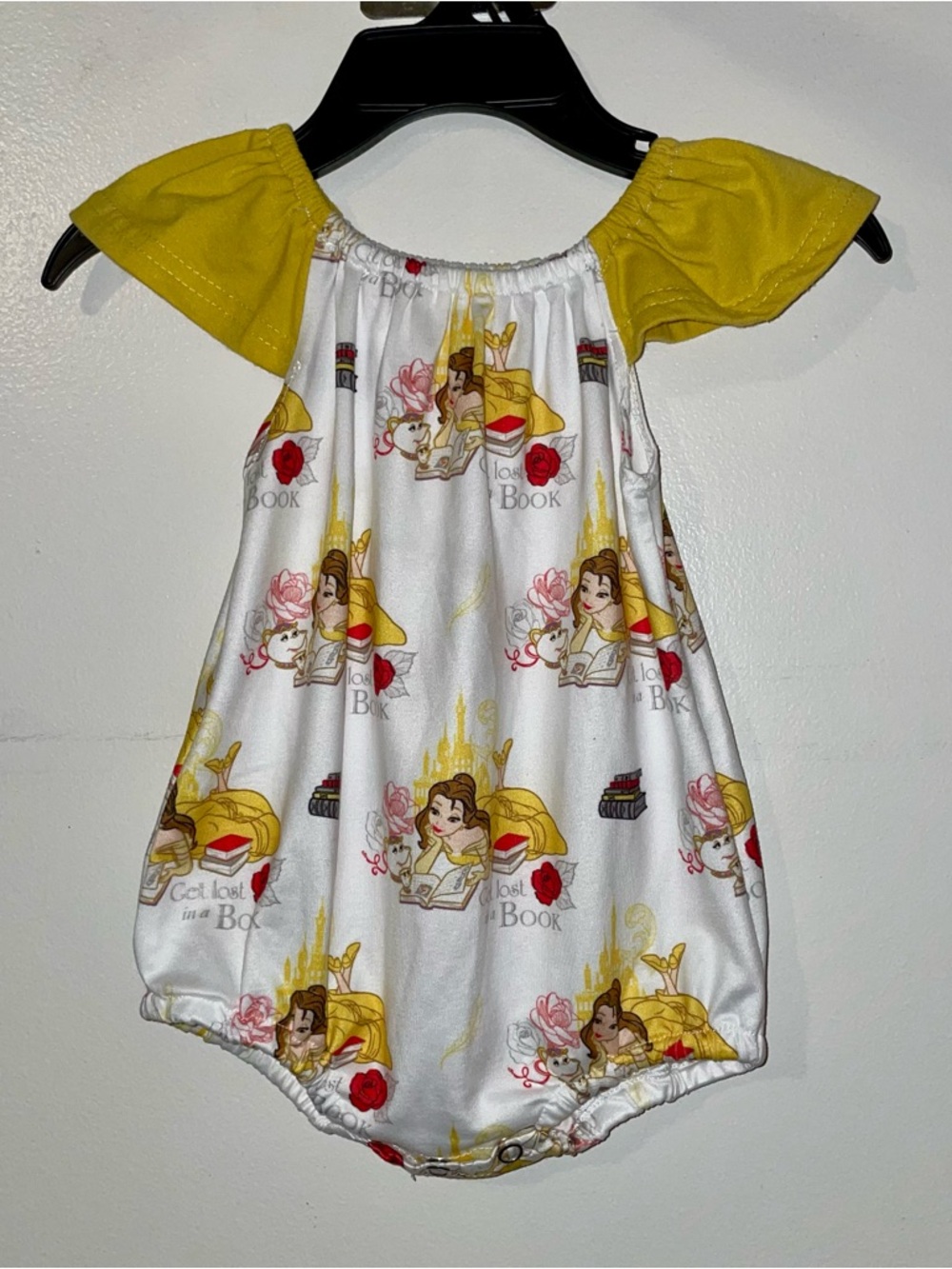 3/6m Boutique Belle Beauty & the Beast Romper